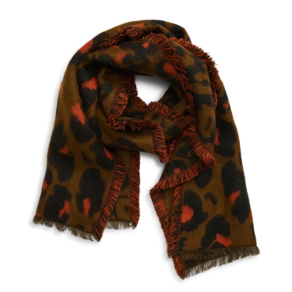 Jungle Cat Scarf in Asparagus Multi - Picture 2 of 4